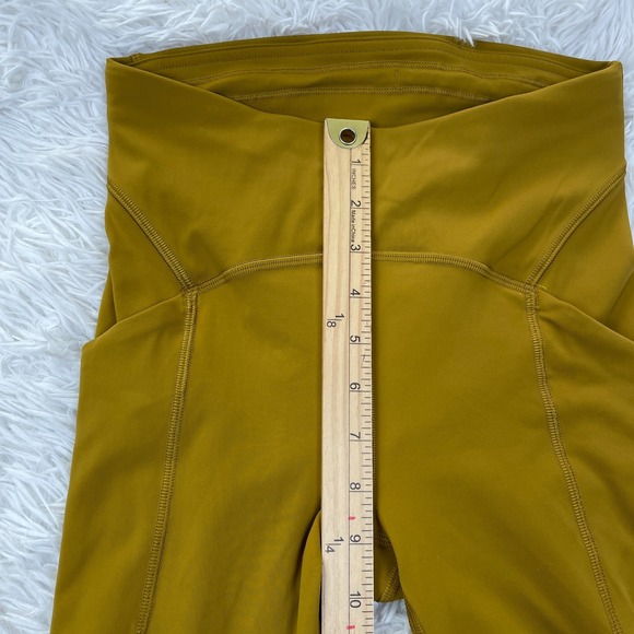 Lululemon Pants Womens 4 Gold Spice Power Thru High Rise Tight 25" Leggings Yoga - Picture 5 of 12